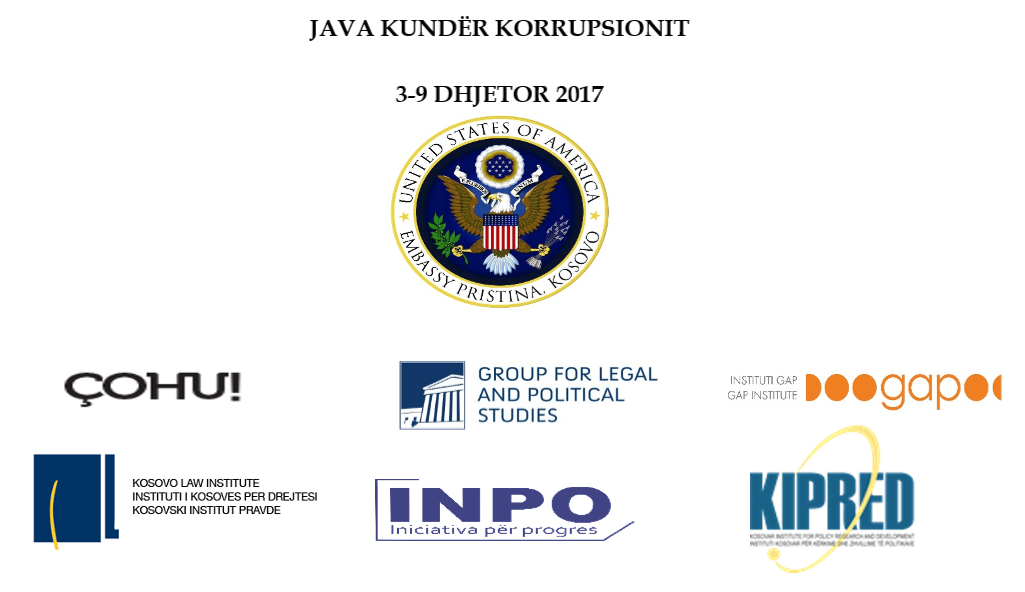 Koalicioni i OJQ-ve organizon “Javën Kundër Korrupsionit 3-9 dhjetor 2017”