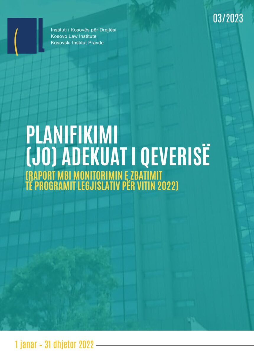 Planifikimi (Jo) adekuat i Qeverisë